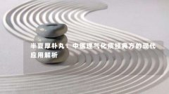 半夏厚朴丸：中医理气化痰经典方的现代应用解析
