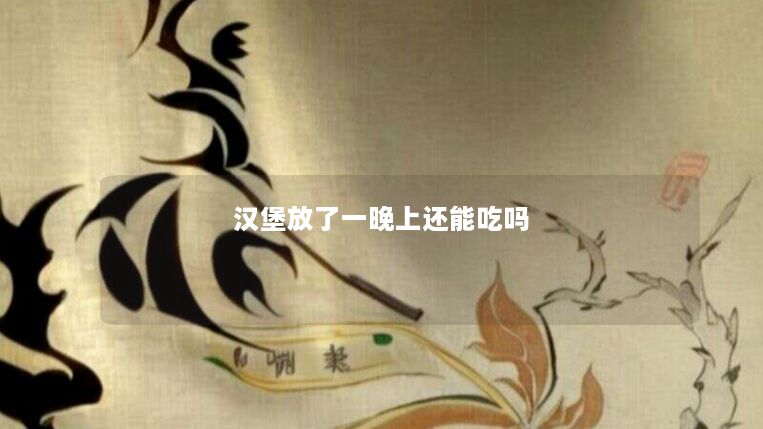 汉堡放了一晚上还能吃吗 汉堡放了一晚上还能吃吗