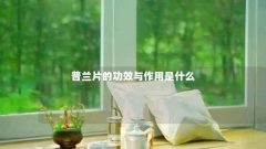 普兰片的功效与作用是什么